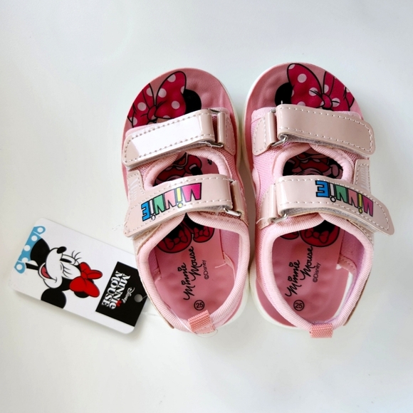 Disney Minnie Mouse Pink Toddler Girl Velcro Sandals 3T, Size EU:25, US:9, BNWT - Picture 5 of 16